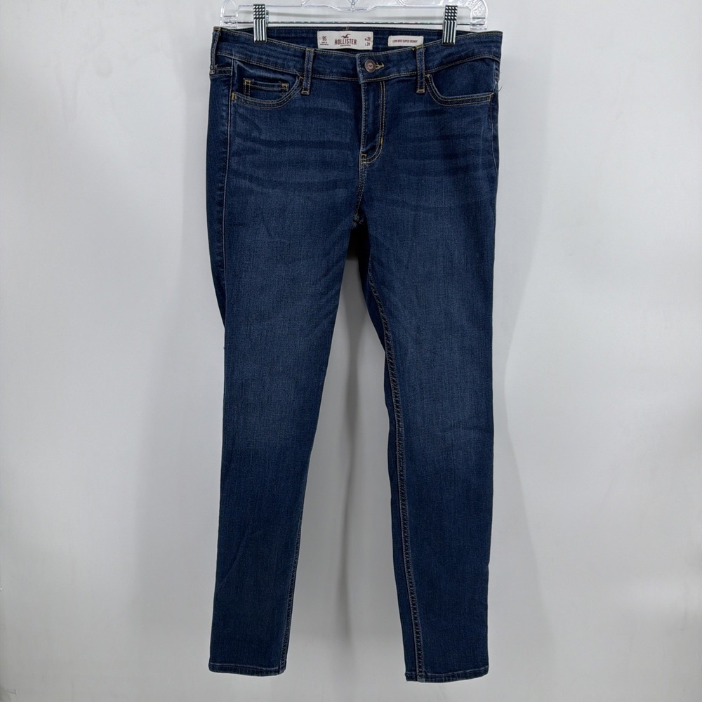 Hollister Original Jeans Womens 9R 29x28 Blue Low Rise Super Skinny